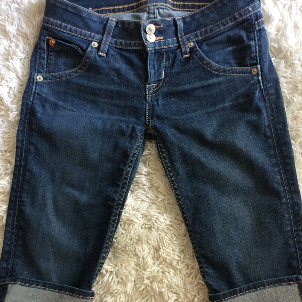 Hudson Jeans Deep Indigo Cropped Denim